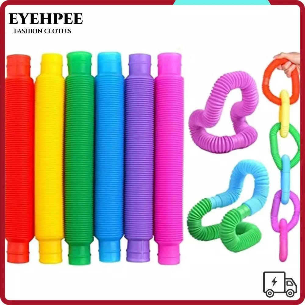 EYEHPEE Đồ chơi Fidget giác quan EYEHPEE, Ống Pop bằng kính thiên văn xoắn co giãn kết nối đầy màu sắc, Kỹ năng vận động tinh bằng nhựa Giảm căng thẳng Đồ chơi giác quan cho trẻ ADHD và tự kỷ