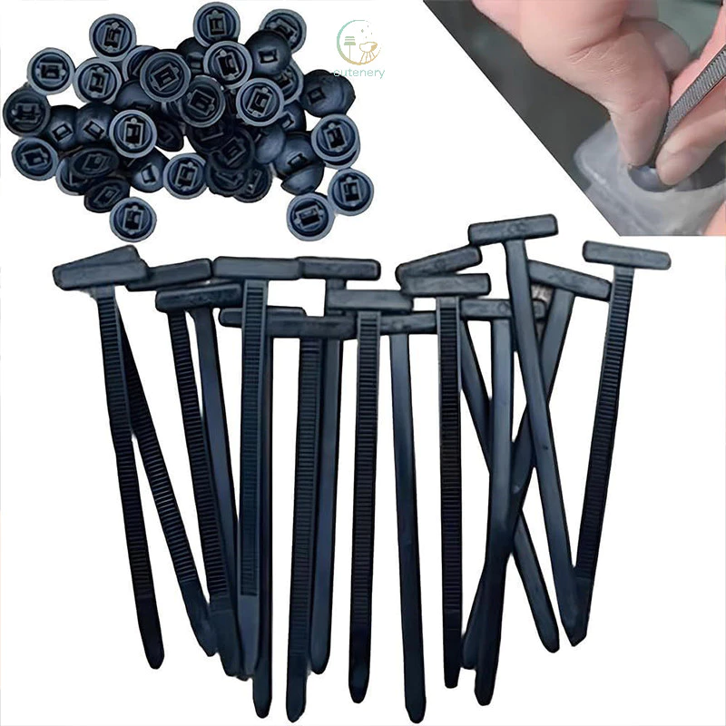 Set 20 /50 / 100 Dây Rút Nhựa Dài 9cm Có Đầu Chốt Cố Định Đa Năng Kết Nối Nhanh Cho Dàn Nhựa, Nội Thất Xe Hơi Ôtô Xe Máy