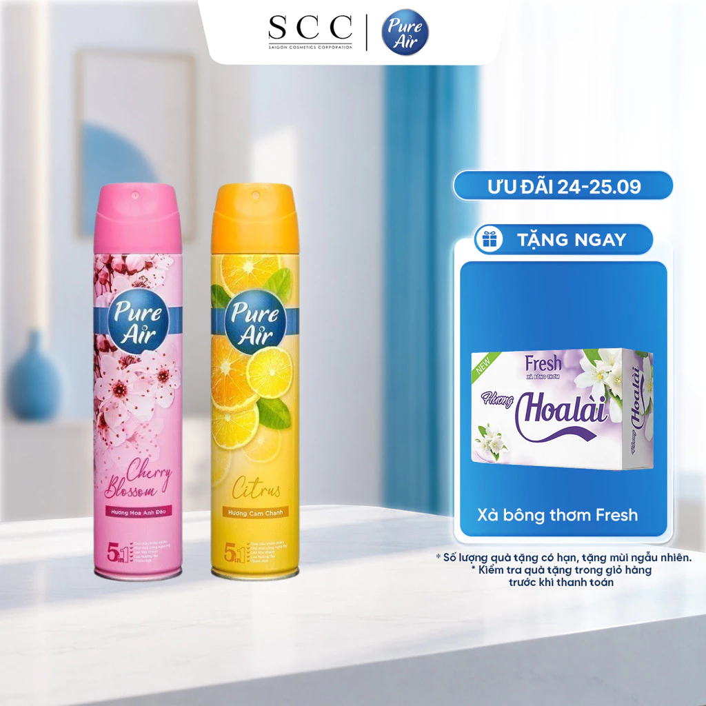 Combo 2 Chai Xịt Phòng Nước Hoa PURE AIR 280ml/chai