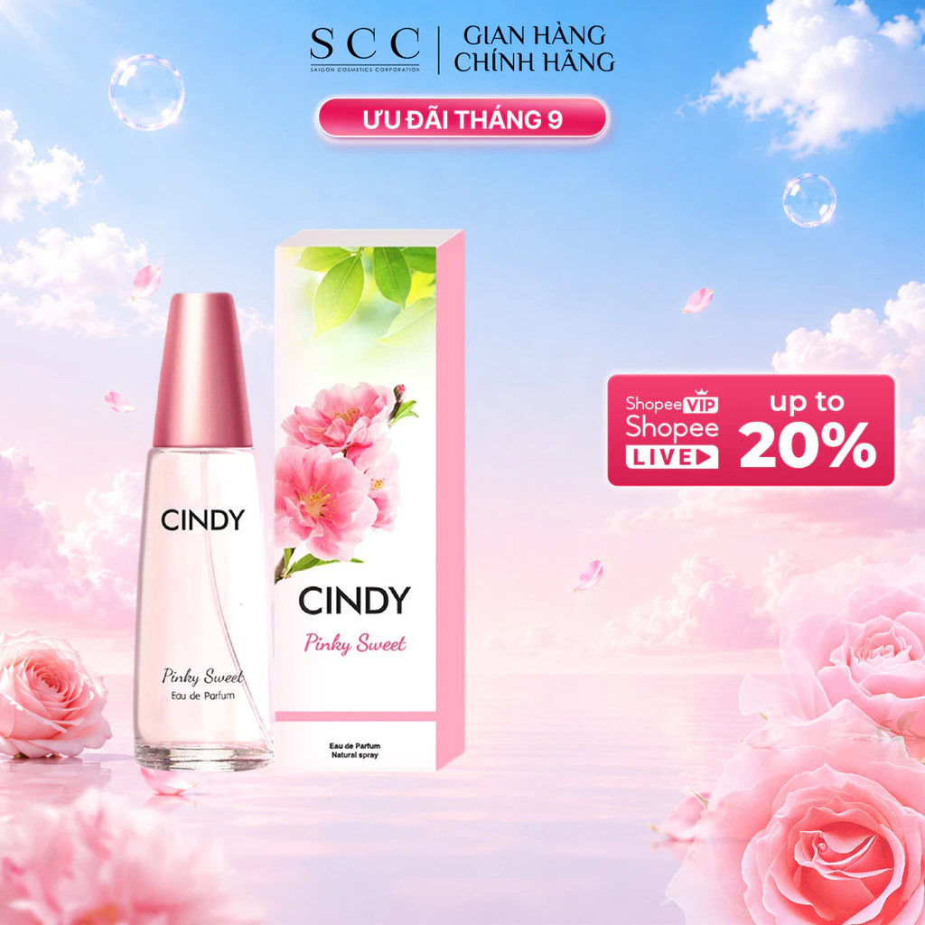 Nước Hoa Nữ CINDY Pinky Sweet Mùi Hương Ngọt Ngào Trẻ Trung 50ml