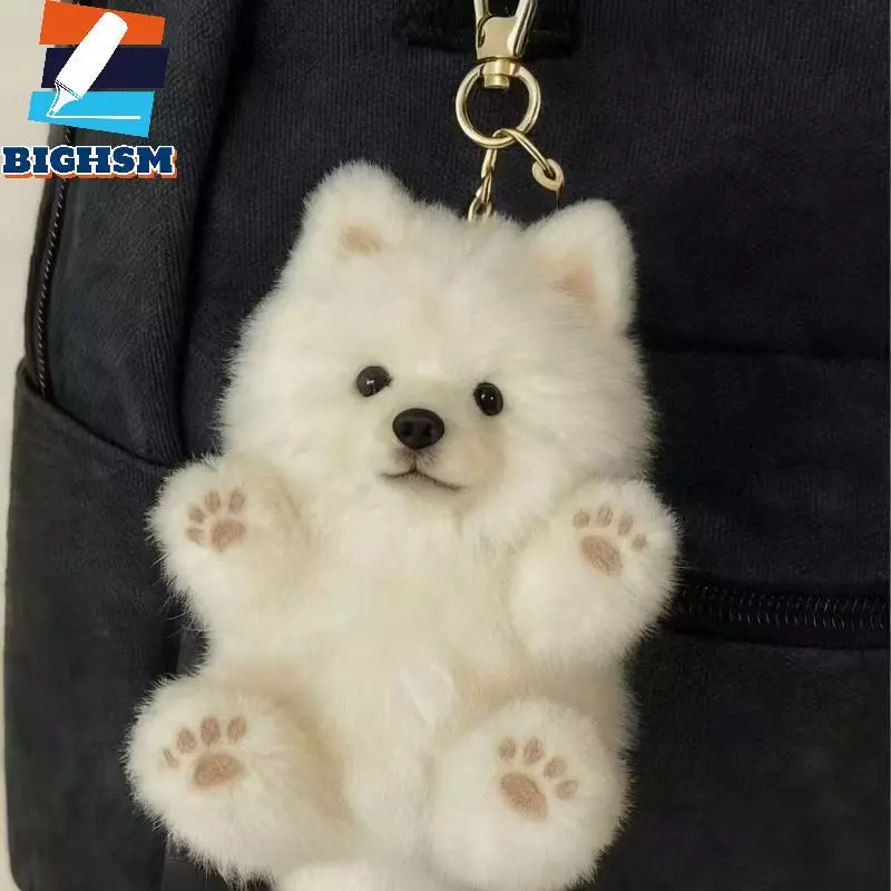 [BIGHSM] Samoyed Sang Trọng Móc Khóa Thú Nhồi Bông Mặt Dây Chuyền Chó Đồ Chơi Mềm Cho Túi Ví Bapa Trẻ Em Quà Tặng Đáng Yêu