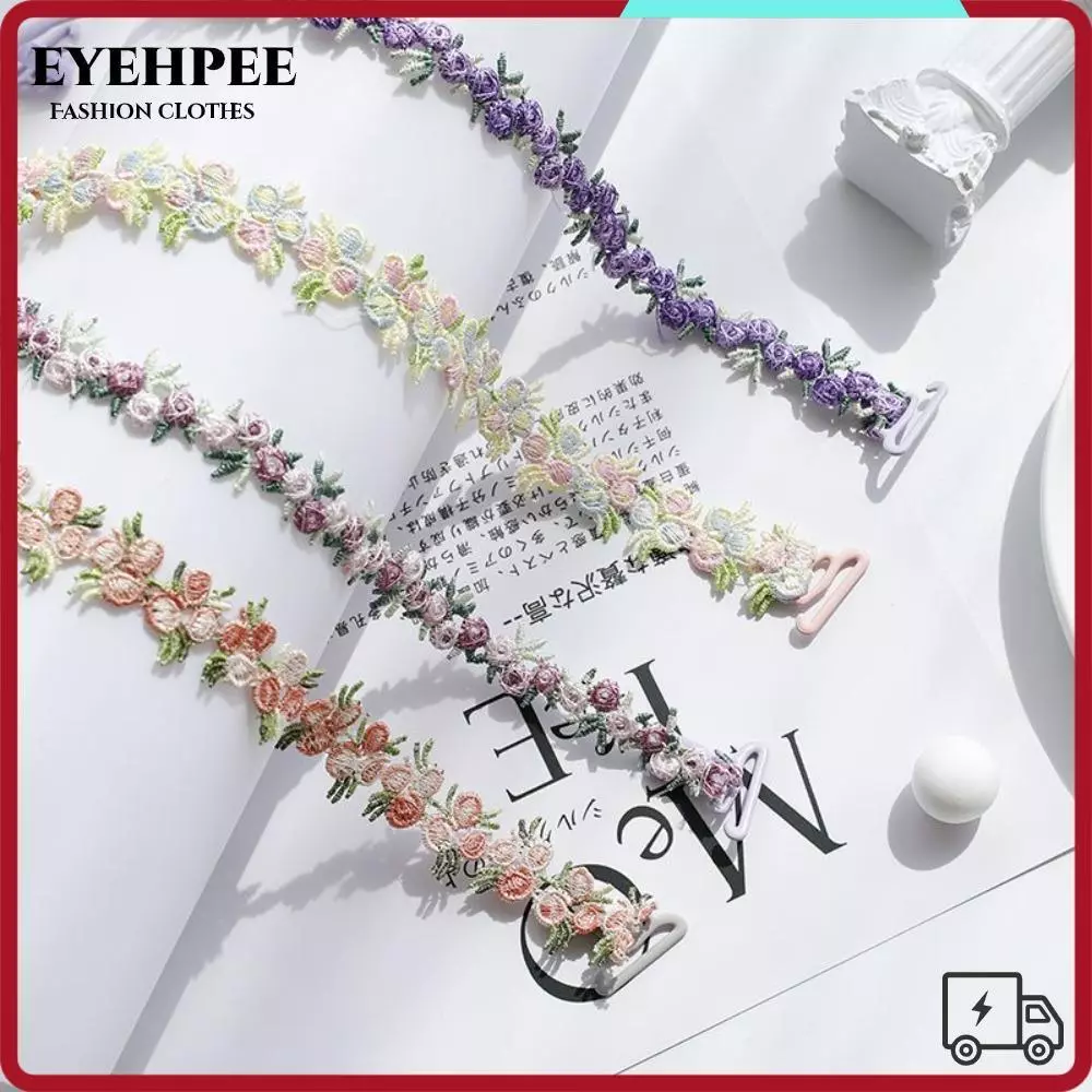 EYEHPEE 1 Cặp Dây Đeo Vai Dây Đeo Áo Ngực Hoa Co Giãn Có Thể Điều Chỉnh Polyester Mềm Chống Trơn Trượt Hoa Đeo Dây Đầm Tiệc Cưới