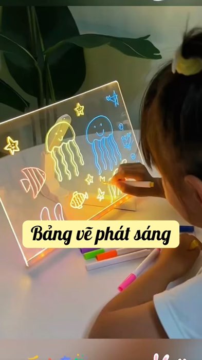 ￼Bảng vẽ phát sáng led tặng kèm giá đỡ size lớn cho bé bảng viết phát sáng tranh vẽ DIY có led #VideohangDoiSong #bangvephatsang