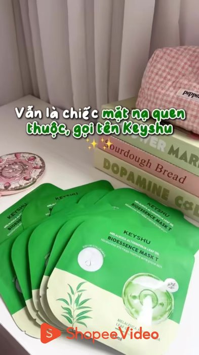Miếng Mặt Nạ Tràm Trà KEYSHU Bioessence Mask T Hỗ Trợ Giảm Mụn, Kiểm Soát Dầu, Làm Dịu Da  #ShopeeCreator #HangMoiVe #ShopeeVideo #ShopeeDebut