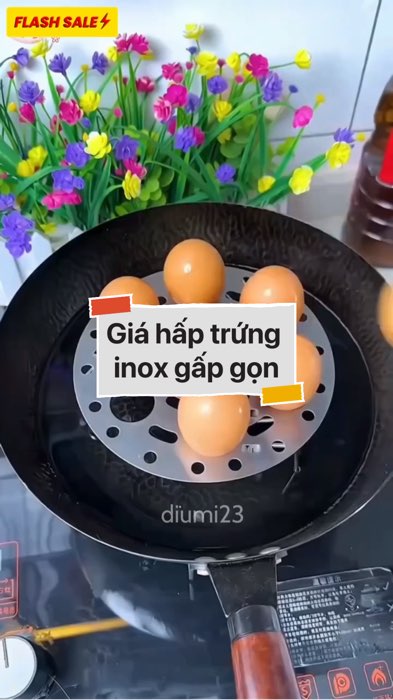 ￼Giá hấp trứng inox gấp gọn #VideoHangGiaDung#shopeestyle#ShopeeVideo#ShopeeCreator #LuotVuiMuaLien #diumi963