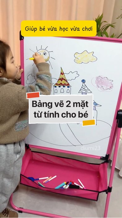 Bảng vẽ 2 mặt từ tính cho bé #VideoHangMevaBe#shopeestyle#ShopeeVideo#ShopeeCreator#LuotVuiMuaLien #diumi985
