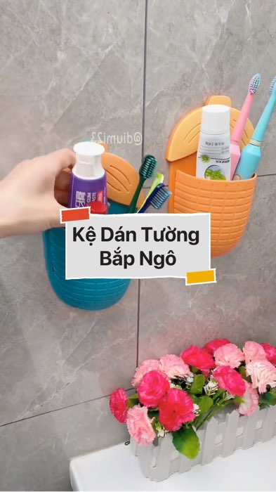 ￼Kệ Dán Tường Bắp Ngô #VideoHangGiaDung#shopeestyle#ShopeeVideo#ShopeeCreator #LuotVuiMuaLien #diumi145