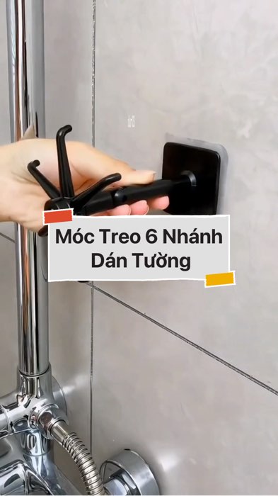 ￼Móc Treo 6 Nhánh Dán Tường #VideoHangGiaDung#shopeestyle#ShopeeVideo#ShopeeCreator #LuotVuiMuaLien #diumi212
