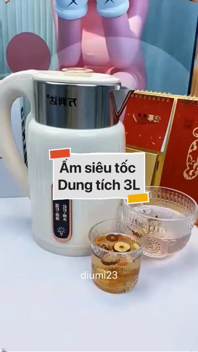 ￼Ấm siêu tốc Shrap Model SH-38 Dung tích 3L Công suất 1500w Có tự ngắt khi sôi An toàn và Tiết kiệm #VideohangDienTu #diumi241