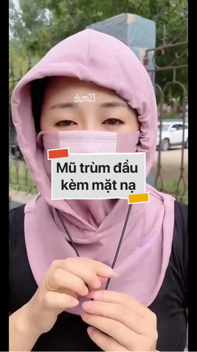 ￼Mũ trùm đầu kèm mặt nạ #VideohangThoiTrang#shopeestyle#ShopeeVideo#ShopeeCreator#LuotVuiMuaLien#KOLUyTin #diumi165