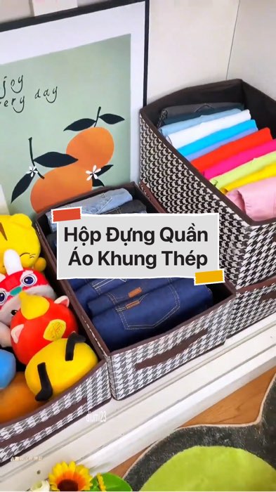 ￼Hộp Đựng Quần Áo Khung Thép #VideoHangGiaDung#shopeestyle#ShopeeVideo#ShopeeCreator #LuotVuiMuaLien #diumi183