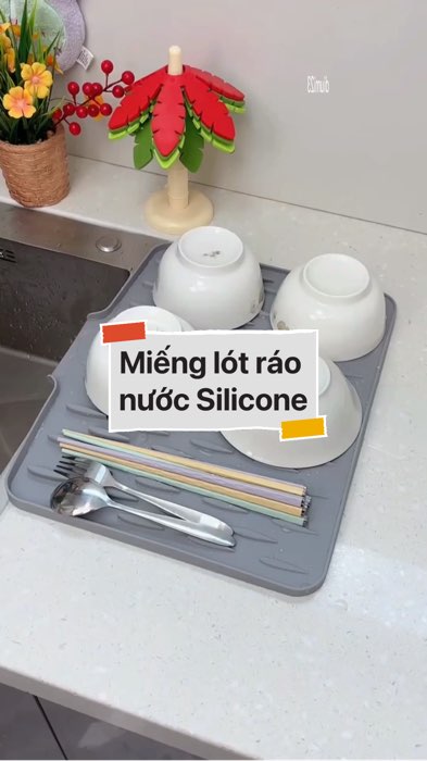 ￼Miếng lót ráo nước Silicone #VideoHangGiaDung#shopeestyle#ShopeeVideo#ShopeeCreator #LuotVuiMuaLien #diumi202