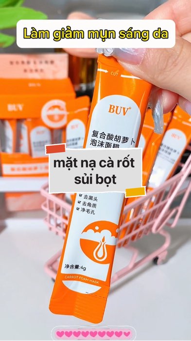 mặt nạ cà rốt sủi bọt #VideohangLamDep#shopeestyle#ShopeeVideo#ShopeeCreator #LuotVuiMuaLien#KOLUyTin#Videomuasam #SandealcungKOL #diumi296