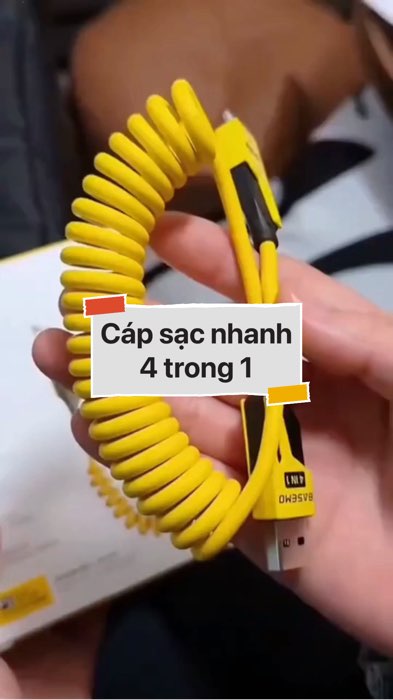 ￼Cáp sạc nhanh 4 trong 1 #VideohangDienTu#shopeestyle#ShopeeVideo#ShopeeCreator #LuotVuiMuaLien#KOLUyTin#Videomuasam #SandealcungKOL #diumi722