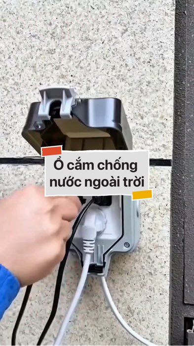 ￼Ổ cắm chống nước ngoài trời #VideohangDoiSong#ShopeeVideo#ShopeeCreator #LuotVuiMuaLien#KOLUyTin#Videomuasam #SandealcungKOL #diumi744