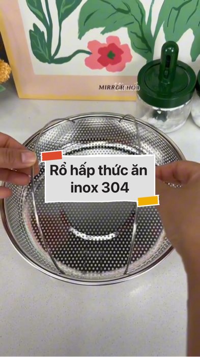 Rổ hấp thức ăn inox 304 #VideohangDoiSong#ShopeeVideo#ShopeeCreator #LuotVuiMuaLien#KOLUyTin#Videomuasam #SandealcungKOL #diumi06