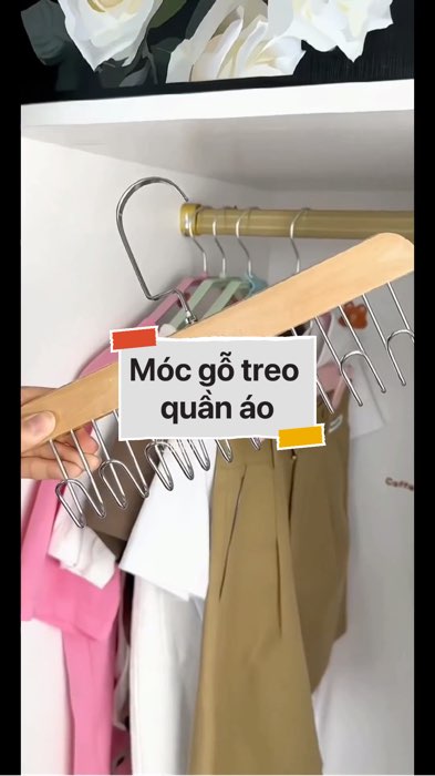 Móc gỗ treo quần áo #VideoHangGiaDung#shopeestyle#ShopeeVideo#ShopeeCreator #LuotVuiMuaLien #diumi36