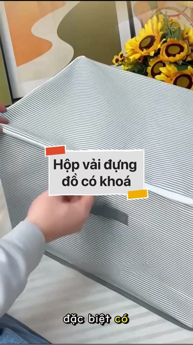 Hộp vải đựng đồ có khoá #VideoHangGiaDung#shopeestyle#ShopeeVideo#ShopeeCreator #LuotVuiMuaLien #diumi56