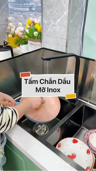 ￼Tấm Chắn Dầu Mỡ Inox #VideoHangGiaDung#shopeestyle#ShopeeVideo#ShopeeCreator #LuotVuiMuaLien #diumi92