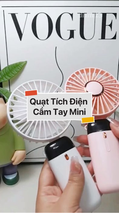 ￼Quạt Tích Điện Cầm Tay Mini #VideohangDienTu#shopeestyle#ShopeeVideo#ShopeeCreator #LuotVuiMuaLien#KOLUyTin#Videomuasam #SandealcungKOL #diumi94
