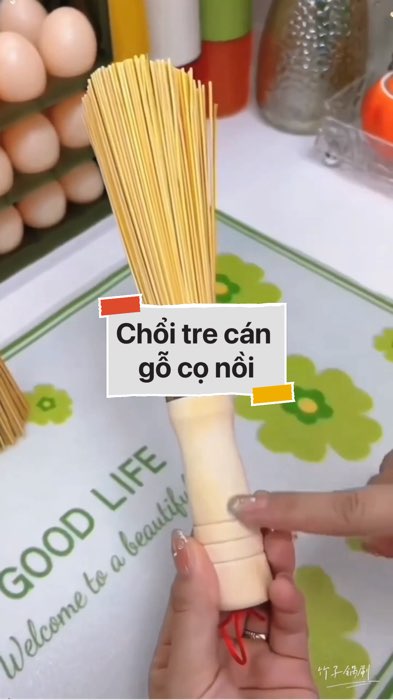 Chổi tre cán gỗ cọ nồi #VideoHangGiaDung#shopeestyle#ShopeeVideo#ShopeeCreator #LuotVuiMuaLien #diumi123