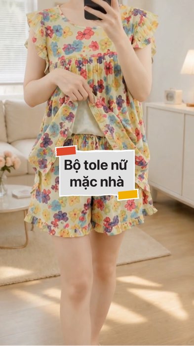 Bộ tole nữ mặc nhà #VideohangThoiTrang#shopeestyle#ShopeeVideo#ShopeeCreator#LuotVuiMuaLien#KOLUyTin #diumi161