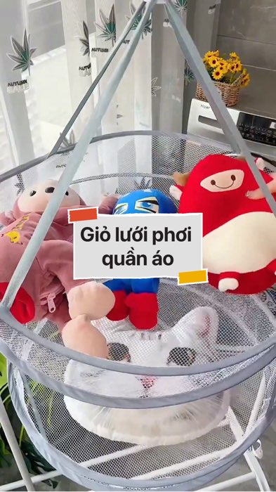 ￼Giỏ lưới phơi quần áo