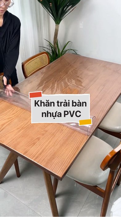 Khăn trải bàn bằng nhựa PVC