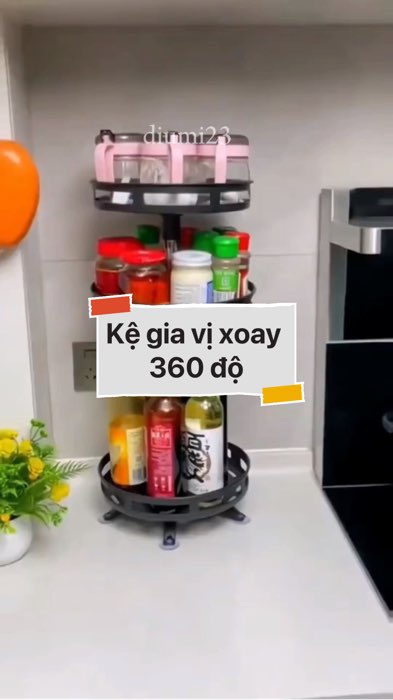 Kệ gia vị xoay 360 độ #VideoHangGiaDung#shopeestyle#ShopeeVideo#ShopeeCreator #LuotVuiMuaLien #diumi203