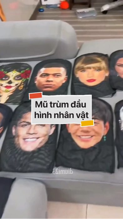 Mũ trùm đầu hình nhân vật nổi tiếng #VideohangDoiSong#ShopeeVideo#ShopeeCreator #LuotVuiMuaLien#KOLUyTin#Videomuasam #SandealcungKOL #diumi207