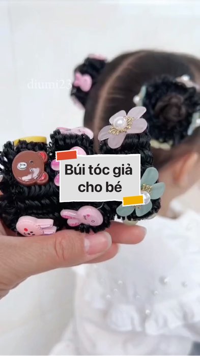 ￼Sét 2 buộc tóc giả búi tóc cho bé #VideoHangMevaBe#shopeestyle#ShopeeVideo#ShopeeCreator#LuotVuiMuaLien #diumi785