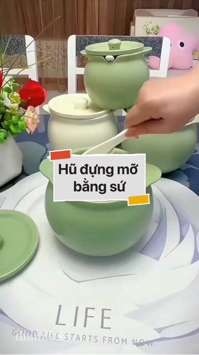 Hũ đựng mỡ bằng sứ #VideohangTieuDung #shopeestyle#ShopeeVideo#ShopeeCreator #LuotvuiMuaLien#KOLUyTin#Videomuasam #SandealcungKOL #diumi826