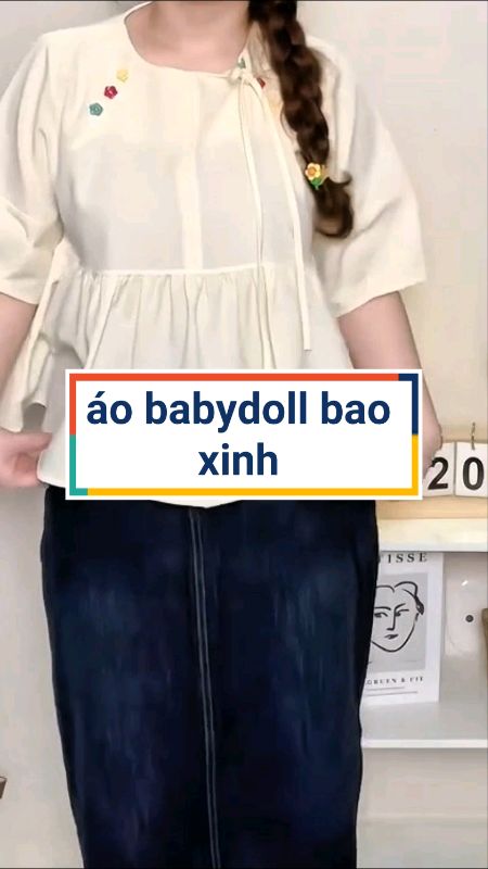 Áo babydoll xinh xắn có bigsize nữa #aobabydoll #aokieu #aokieuhan #VideohangThoiTrang #LuotVuiMuaLien #HangMoiVe