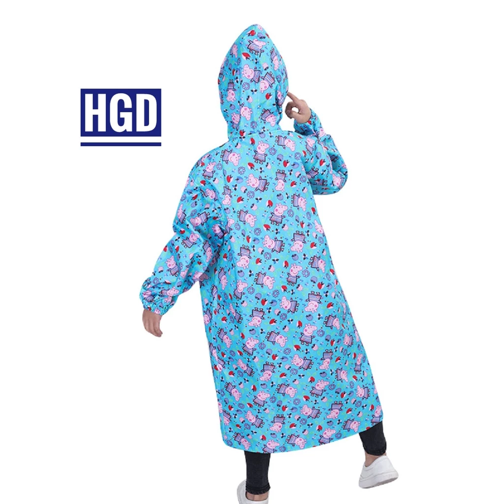 Áo Mưa Bít Trẻ Em Vải Dù Cho Bé Cao 85- 135cm Vải Dù Không Xẻ Tà Cao Cấp