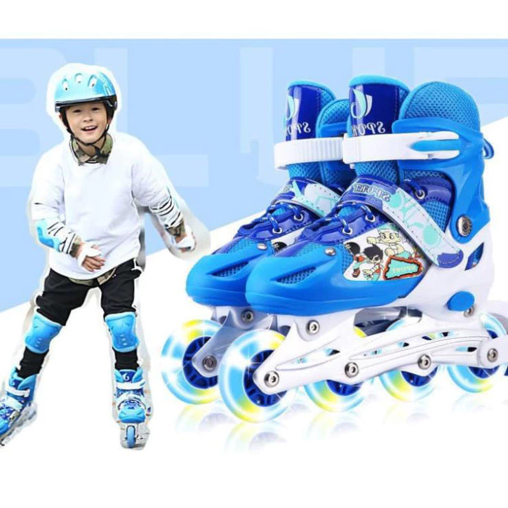 -Giày Trượt Patin Phát Sáng Trẻ Em - PATIN Người Lớn Thế Hệ Mới SIÊU XINH(Tặng 2 Thanh Cờ Lê Tháo Lốp) ms 033
