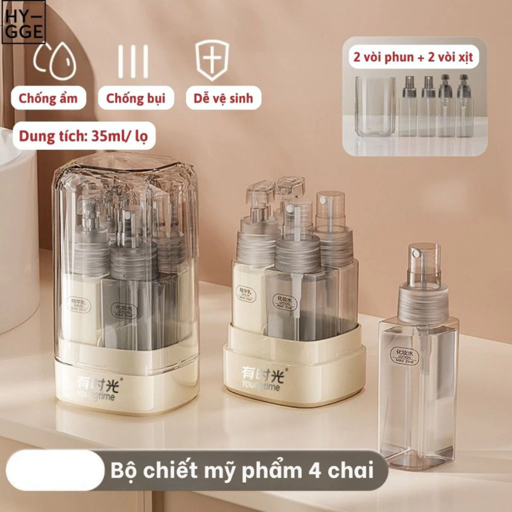 Chăm Sóc Da Dầu Gội Serum Toner 35ml 4 Loại Bình Dễ Mang Vay (si le)