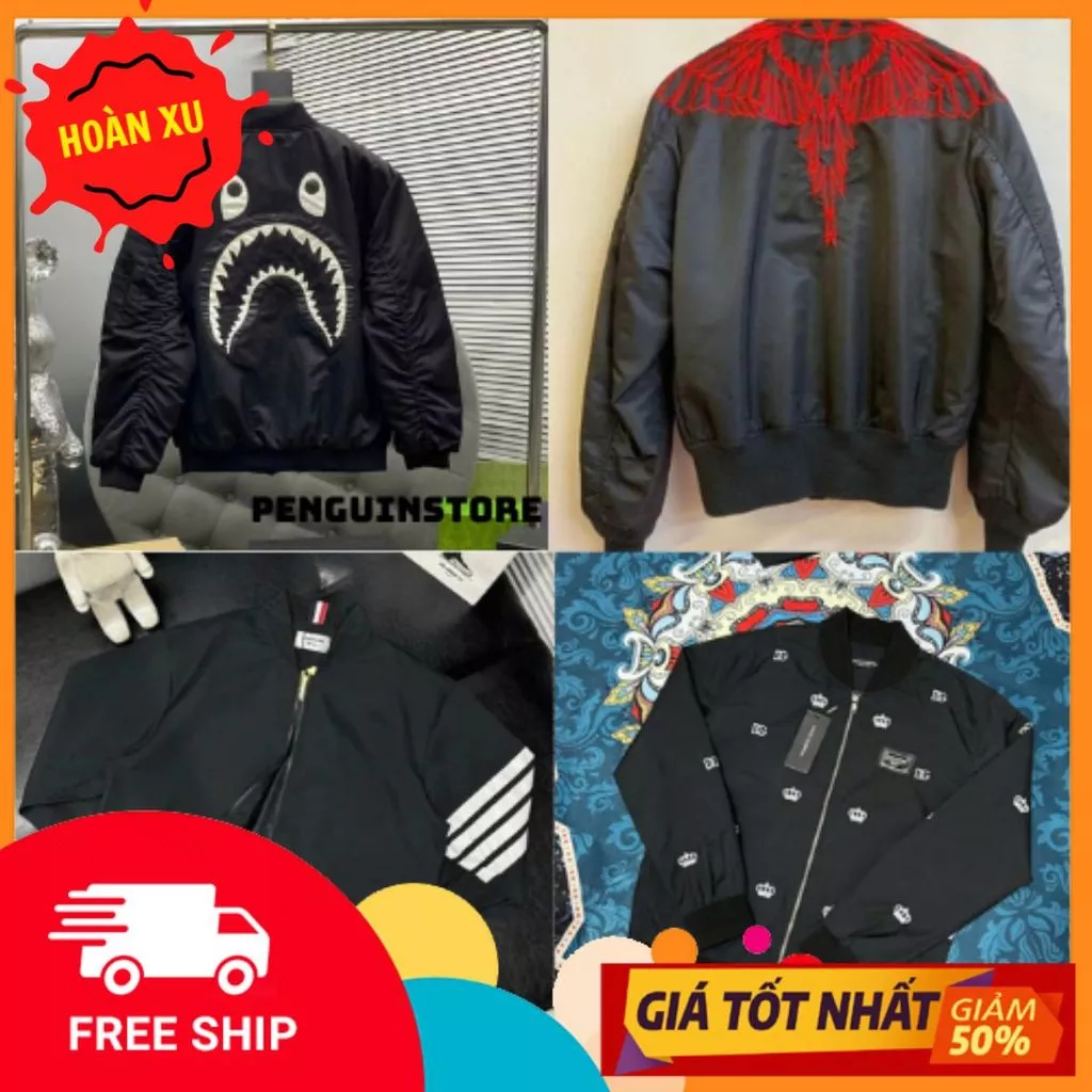 Áo Khoác Bomber Gió 2 Lớp Full Mẫu Bot Phố-Áo Bomber Unisex Nam Nữ tholtranghottrend QC 2026