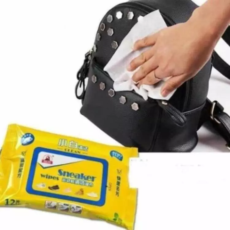 Khăn lau giày snacker, giấy ướt lau túi xách giày dép , vệ sinh giày túi xách balo