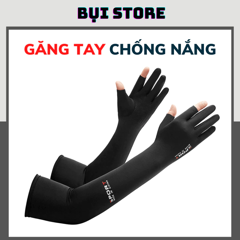 Găng Tay Chống Nắng Nam Nữ Dài PACELINE SPORT, Bao Tay Chống Nắng Hở Ngón Chống Tia UV,Tất Vớ Đeo Tay Có Vân Chống Trượt