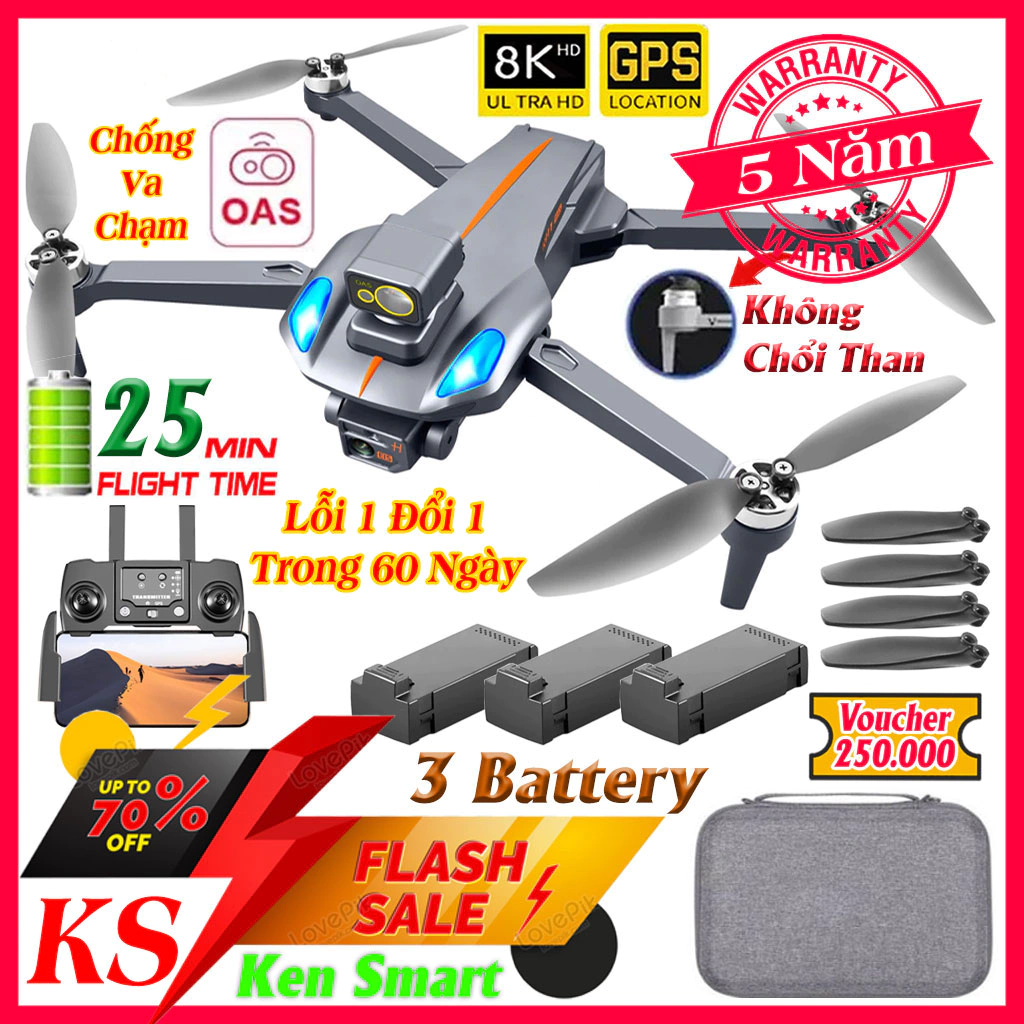 Flycam Mini Drone Camera 8K K911 Max GPS
