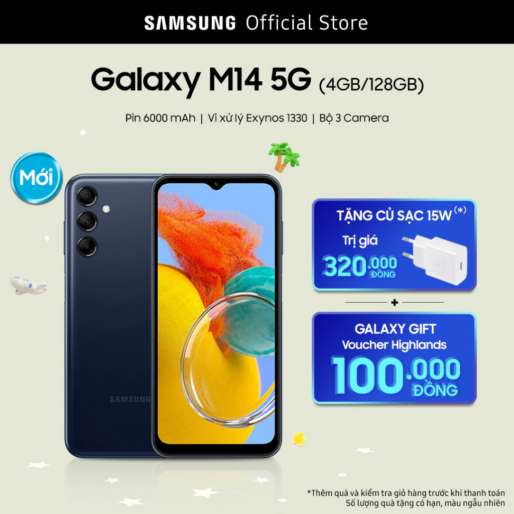 Điện thoại Samsung Galaxy M14 5G