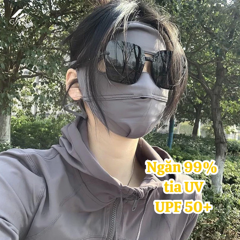 Khẩu Trang Chống 99% Tia U.V, Khẩu Trang Chống Nắng NinJa 2 Lớp Che Trán Thời Trang Nam Nữ Siêu Hot UPF 50+