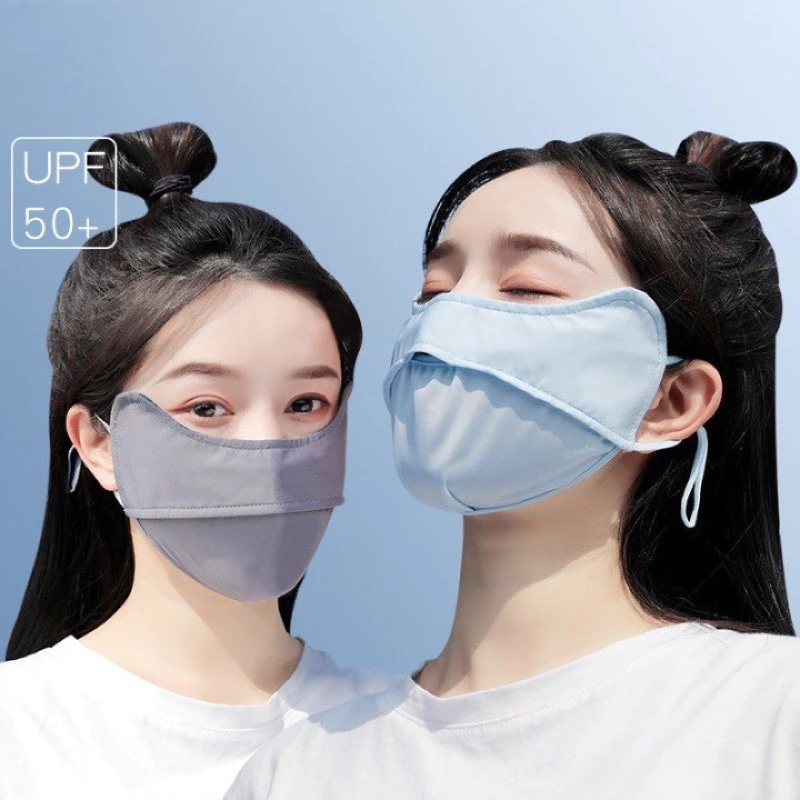Khẩu trang chống nắng chống tia UV chất lụa băng mềm mịn mát thông thoáng GB321
