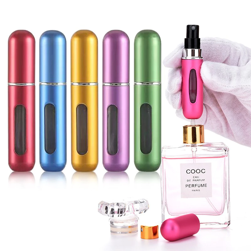 Lọ Chiết Nước Hoa 5ml Dạng Xịt Tròn Tiện Lợi Mang Đi Du Lịch