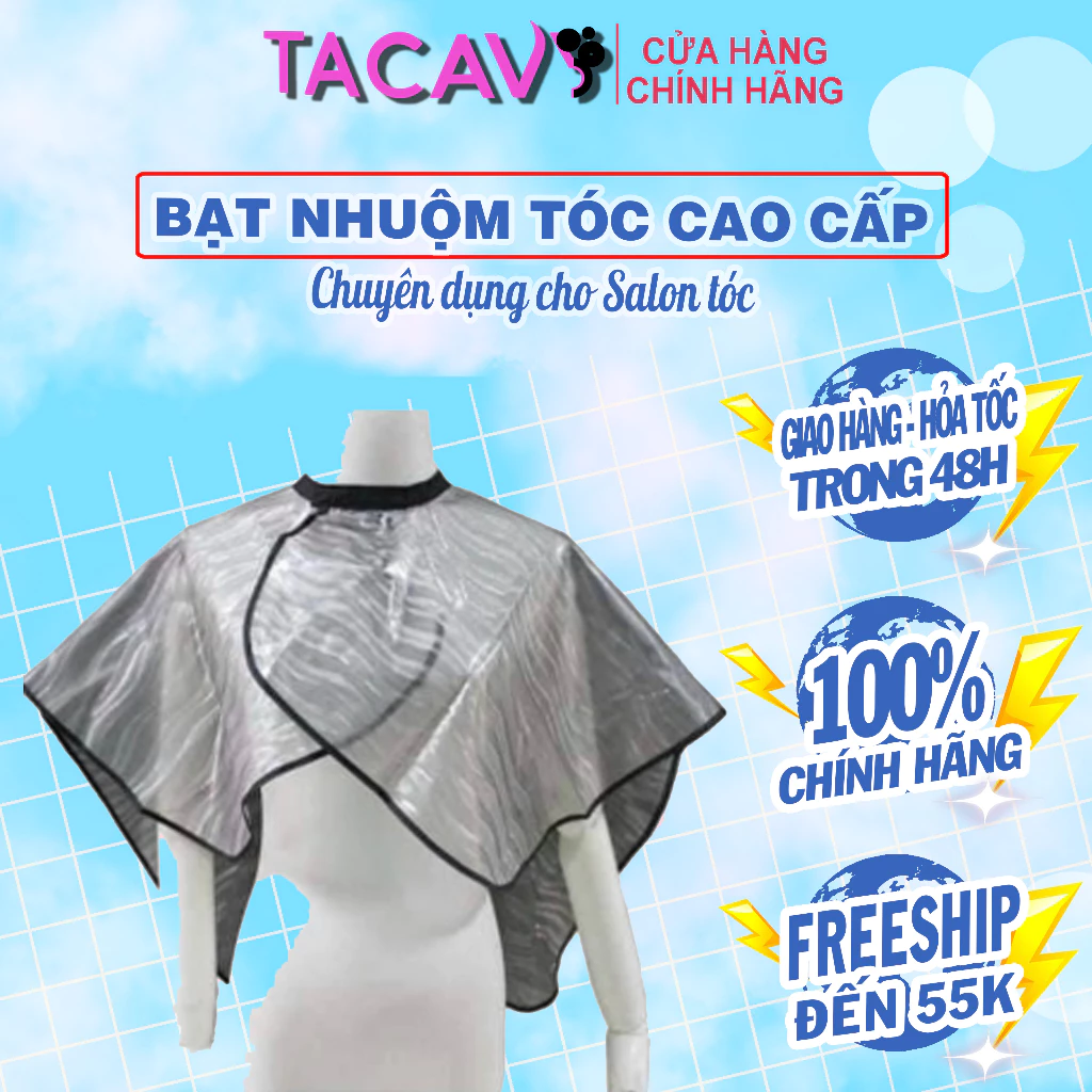 Áo Choàng Nhuộm Tóc Hàng Loại 1,Bạt Nhuộm Tóc Cao Cấp,Khăn Choàng Làm Hóa Chất Trong Salon