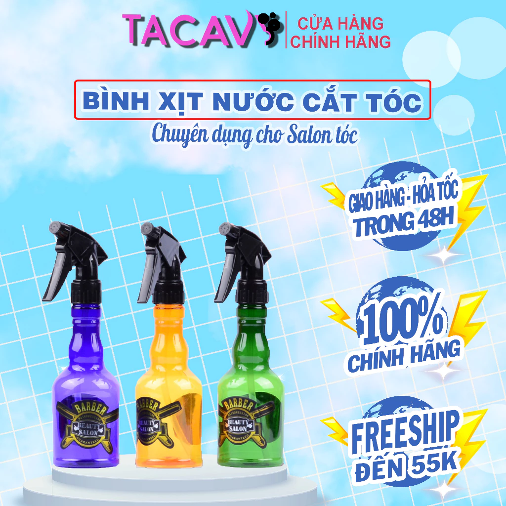 Bình xịt nước BARBER 250ml tiện dụng cho thợ cắt tóc