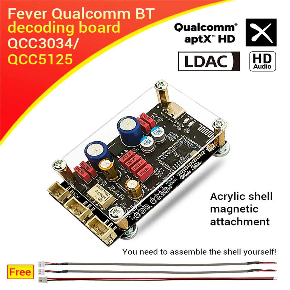 Mạch Giải Mã Bluetooth APTX/DAC QCC 3005, 5.0 DAC 3304,5125 ( Chính hãng Wuzhi)