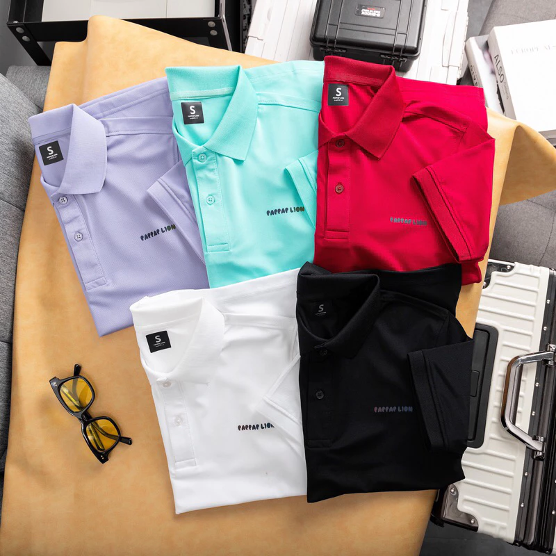 Áo thun polo có cổ cá sấu Pappap Lion , form slimfit, co giãn tốt, thông thoáng nhiều màu sắc P2