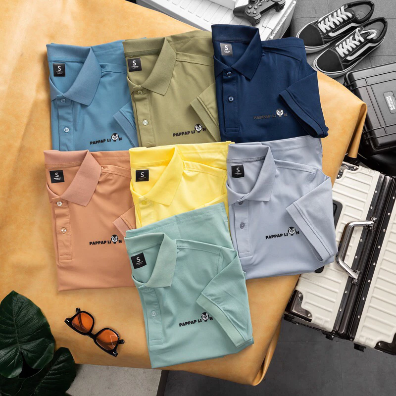 Áo thun polo có cổ cá sấu Pappap Lion , form slimfit, co giãn tốt, thông thoáng nhiều màu sắc P3