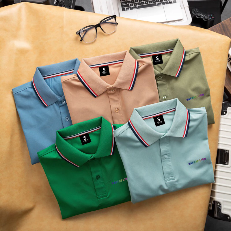 Áo thun polo có cổ cá sấu Pappap Lion , form slimfit, co giãn tốt, thông thoáng nhiều màu sắc